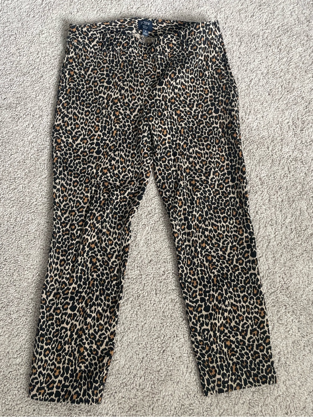 J.Crew Winnie Pant Leopard Cheetah Print Slim Crop Skinny Pants Size 6